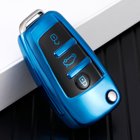 Étui de protection souple en TPU pour clé de voiture, coque, housse, accessoires pour Audi A6L A4L Q5L A6 A8 Q7, porte-clés pliable, porte-clés, sac