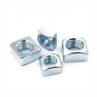 Écrous carrés personnalisés en acier inoxydable SS304 M5-M12, filetage sur quatre côtés, nickelés, fixations carrées pour meubles, écrous carrés résistants à la corrosion