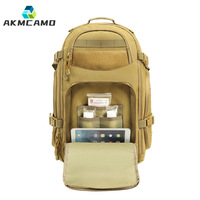 Sac à dos tactique Akmcamo 20-35L grande capacité pour sports de plein air, camping, randonnée et voyage pour hommes