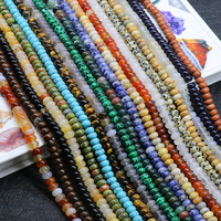 5*8mm naturel cristal Agate pierre roue boulier perles Jade Rondelle entretoise perles pour bijoux à bricoler soi-même faisant Bracelet collier