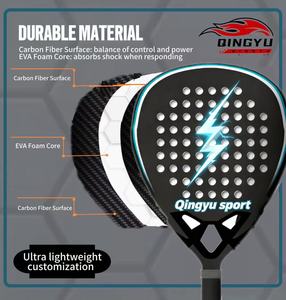<span class=keywords><strong>Raquette</strong></span> de <span class=keywords><strong>padel</strong></span> Qingyu Sport en fibre de carbone diamant de haute qualité, design personnalisé, abordable, fabriquée en Chine, pour la confiance en soi au tennis - Product Image 4