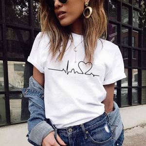 Nouveaux T-shirts décontractés pour femmes K779, imprimés Harajuku Love, hauts d'été à manches courtes pour femmes - Product Image 4