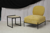 Vente en gros Chaise de salon rembourrée Canapé de loisirs Fauteuil d'appoint Fauteuil avec pieds noirs