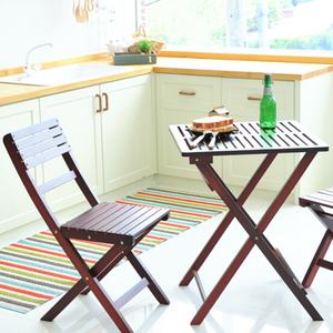 Ensemble bistrot portable en bois, table pliante avec 2 chaises en pin <span class=keywords><strong>de</strong></span> Nouvelle-Zélande pour l'extérieur et l'intérieur - Product Image 2