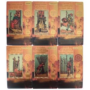 Baraja de Tarot Clásica Rider-Waite con Lámina Dorada, Diseño Artístico Completo y Colorido con Patrón Solar en la Parte Posterior - Product Image 5