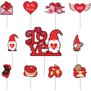 Decoración Romántica de San Valentín, Adorno de Pastel en Espiral con <span class=keywords><strong>Gnomo</strong></span> para Bodas, Aniversarios, Compromisos, Decoraciones para Pasteles - Product Image 4