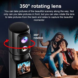 Vente d'usine <span class=keywords><strong>Ausek</strong></span> 2026 : Caméra de vlogging de poche 6K, Caméscope numérique WiFi 350 °   Zoom numérique rotatif, écran tactile - Product Image 4
