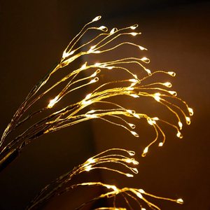 Guirlande lumineuse LED USB à piles pour arbre, 108 LED, pour décoration intérieure, mariage, fête, cadeau, Noël, mini guirlande scintillante de table, lumière féerique - Product Image 5