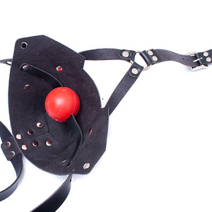 Balle buccale en silicone noire sexy pour adulte, type harnais de cheval, demi-couverture, type K9, accessoires de retenue buccale, modèle ASL-KQ0021 - Product Image 3