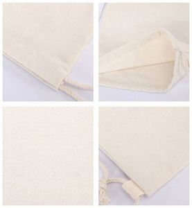 Durable Cotton Drawstring Tote Travel Storge Bag Blank Plain Canvas String <b>Backpack</b> With Custom Logo - Product Image 3