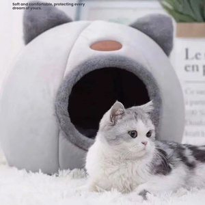 Cuccia Morbidissima per Gatti, Cesto Divano per Animali Domestici, Cuscino Lettino per Cani Piccoli, Tana per Gattini, Tappetino per Cuccioli, Tenda Cuccia, Forniture per Gatti - Vendita all'Ingrosso - Product Image 2