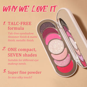 7 Colors High Pigmented Vegan Shimmer <strong>Private</strong> <strong>Label</strong> <strong>Eyeshadow</strong> Pressed Powder Talc Free Custom Logo <strong>Eyeshadow</strong> Palette - Product Image 3