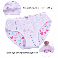 Vente en gros d'usine, culottes pour enfants en coton, motifs floraux variés, culottes triangulaires fantaisie pour filles, sous-vêtements pour enfants