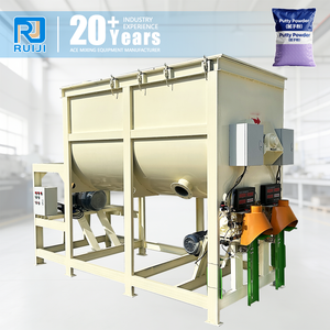 Miscelatore e Confezionatrice Automatica per Stucco, Miscelatore Orizzontale a Nastro per la Miscelazione di Polveri Secche e la Produzione di Sacchi - Product Image 1