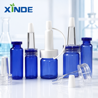 Tube à médicaments en PVC XINDE 20 mm avec bouchon souple sérigraphié, compte-gouttes transparent en plastique pour laboratoire