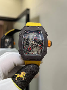 Reloj mecánico de fibra de carbono 27-04 de alta calidad para hombre – Pantalla digital, correa de caucho, tourbillon automático con diseño de raqueta de tenis - Product Image 2