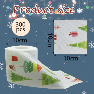 <span class=keywords><strong>Papel</strong></span> Higiénico Ecológico de Pulpa de Madera Virgen, con Diseño Navideño, 300 Rollos, 2 Capas, Regalo Festivo para el Hogar y el Baño - Product Image 6