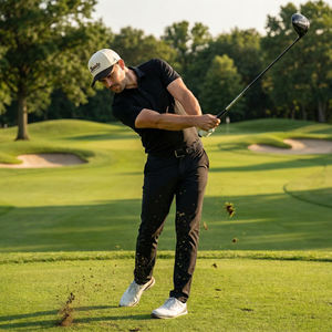 قبعة بيسبول مخصصة من الشركة المصنعة بخمسة ألواح وإطار على شكل حرف K، قبعة فارغة بحافة منحنية وشعار مطرز ثلاثي الأبعاد بلونين للرجال - Product Image 5