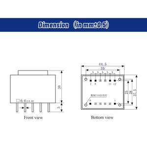 Transformador de Montaje en PCB Sellado con Epoxi YHDC PE4220-M, 10VA, 110/220/230/380V CA, 6-24V CA, Bajo Ruido, UL94-V0, Retardante de Llama, CE/RoHS - Product Image 4