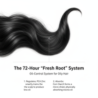 Gel Coiffant Volumisant Cosmétique ODM Personnalisé avec Logo, à Base de Plantes, PCA, Zinc, Huile de Camélia, Contrôle du Sébum, Effet Anti-Gravité, pour Cheveux Gras, Fabriqué en Chine