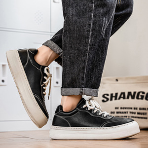 Men's 2026 Autumn New Fashion British Style <b>Waterproof</b> Running Shoes Youth Versatile Thick-Soled Wear-Resistant Lace-Up Sneakers - Product Image 4