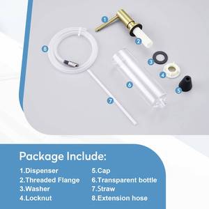 Distributeur de savon liquide manuel en acier inoxydable pour cuisine avec pompe de remplissage automatique - Product Image 5