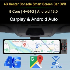 12นิ้วแบบพกพาสองเลนส์720P 4G 8Core DVR CarPlay Screen สำหรับ Android 13 5G WiFi GPS กล้องสำรองแอนดรอยด์ฟังก์ชั่นอัตโนมัติ - Product Image 3