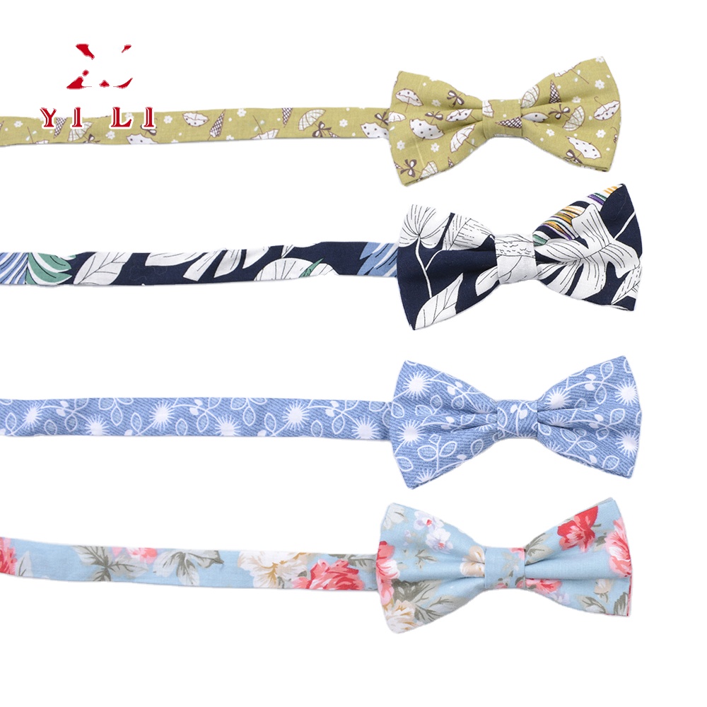 YiLi Мужской Шелковый тканый галстук-бабочка ручной работы оптом