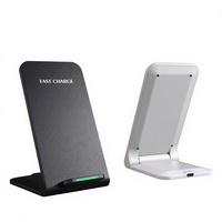 Chargeur sans fil pliable transfrontalier le plus vendu, 15W à charge rapide, support de bureau vertical, Type-C, en ABS - Compatible