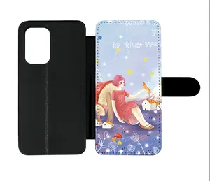 Pour Huawei Nova/Y9/Y7 PU portefeuille en cuir Flip 2D Sublimation étui de téléphone vierge Logo personnalisé housse de téléphone portable