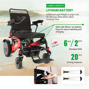 Sedia a rotelle elettrica pieghevole per persone anziane disabili sedia a rotelle con CE Anhui terapia di riabilitazione forniture 6 Km/h 20km - Product Image 5