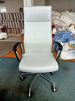 Chaise moderne en cuir Pu avec bras en alliage d'aluminium pour le bureau du directeur exécutif et directeur de la conférence du patron