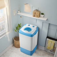 7kg Home Electric Appliance Semi-automatic Top Loader Washing Drying Machine