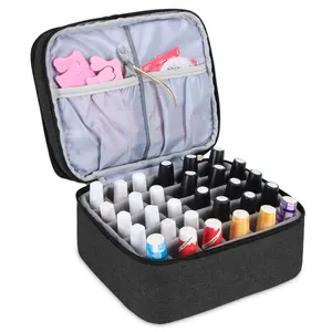 Guangdong Factory Direct Custom Double-layer Organizer Nail Polish Carrying Case for Nail Polish And Manicure Set