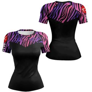 Wholesale Custom Logo Digital Printed Short Sleeve <strong>Girl</strong> MMA BJJ <strong>Rash</strong> Guard Jiu Jitsu Swimming <strong>Rash</strong> <strong>Vest</strong> for Women - Product Image 3