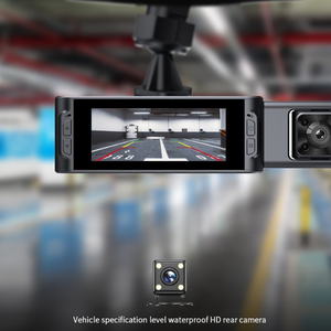 กล้องติดรถยนต์ 2-in-1 HD 1080P 12MP พร้อมระบบมองเห็นในเวลากลางคืน รองรับ MicroSD หน้าจอ 3.16 นิ้ว สำหรับบันทึกภาพภายนอกและภายในรถ - Product Image 4
