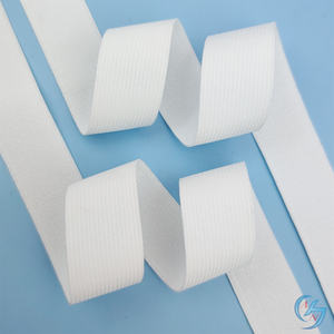 Vente en gros de bandes élastiques en spandex tricotées ultra-minces en noir et blanc tailles <span class=keywords><strong>15</strong></span>-50mm pour textiles de maison, vêtements, sangles techniques tissées - Product Image 1