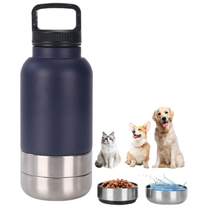 Échantillon gratuit de bouteille d'eau pour chien de compagnie à paroi unique en acier inoxydable sous vide portable stockage d'aliments pour animaux de compagnie en stock - Product Image 1