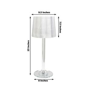 Portacandele in Acrilico Trasparente da 23 Pollici per Candele Tealight e Candele a <span class=keywords><strong>Colonna</strong></span>, Lampada in Cristallo con Paralume Scanalato - Product Image 4