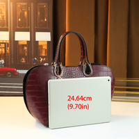 Nouvelle pochette vintage en cuir de crocodile grande capacité pour femme, sac à main tendance automne-hiver
