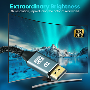 1.4 HDR 8K 60Hz 4K 144Hz 2K <span class=keywords><strong>165Hz</strong></span> DP To DP Cable สำหรับวิดีโอทีวีพีซีแล็ปท็อป - Product Image 4
