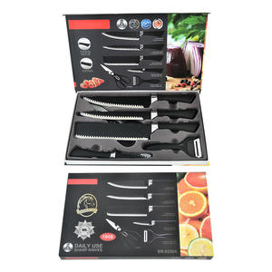 Kitchen Supplies Stainless Steel <b>Cutter</b> Black Kitchen Knives Set of 6 PCS Non-Stick Chef Knife Set - Product Image 6