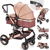 Poussette de luxe 3-en-1 pour bébé Kinderwagen Premium pour nouveau-né tout-petit avec confort et polyvalence