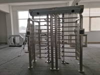 Torniquete de Doble Carril de Altura Completa, Control de Acceso de Alta Seguridad, Torniquete de Acero Inoxidable para Entrada Interior y Exterior