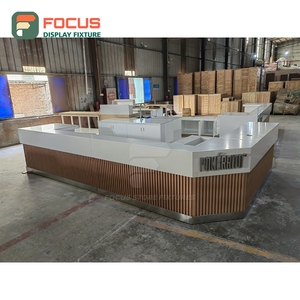 Comptoir de service professionnel pour café, finition bois stratifié, zone de retrait à emporter, comptoir de service pour torréfaction - Product Image 3