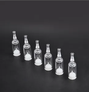 Kangyihong OEM ברור ריק 5 ml 10 ml 15 ml סרום בקבוקים חד פעמי מזרק זכוכית בקבוק עם פקק גומי פלסטיק בקבוקים