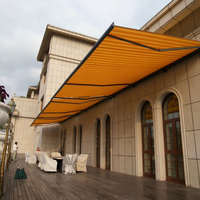 Auvent rétractable motorisé à cassette complète avec structure en aluminium, protection UV pour terrasse, jardin, télécommande, directement de l'usine
