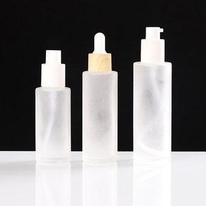 Contenants cosmétiques givrés <span class=keywords><strong>de</strong></span> haute qualité, flacon en verre pour lotion liquide, <span class=keywords><strong>essence</strong></span> pour la peau, vaporisateur à pompe, pot pour crème pour les yeux avec bouchons à grains - Product Image 4