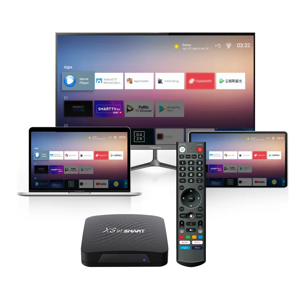 Großhandel hochwertige xs97 smart iptv box android tv box 4 k High Speed 4 k android 11 tv box