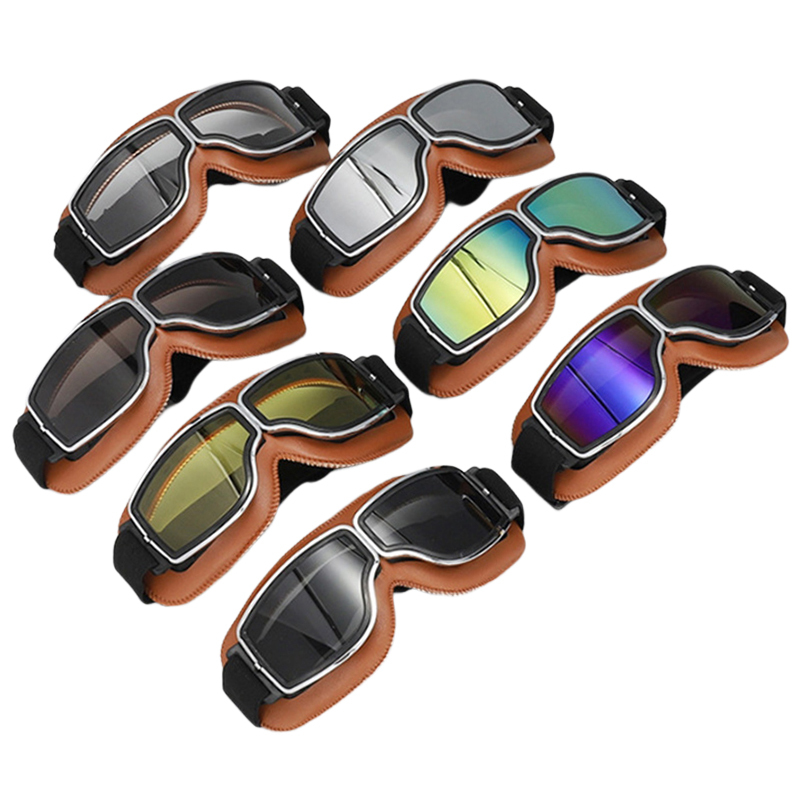 CRG Sports Motorcycle Goggles - ATV Dirt Bike Off Road Goggles, Anti-Fog Lens, UV Protection, Adjustable Strap (Transparent Lens/Orange Frame)